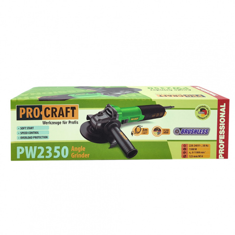 Bruska úhlová Procraft PW2350, 125mm | PW2350